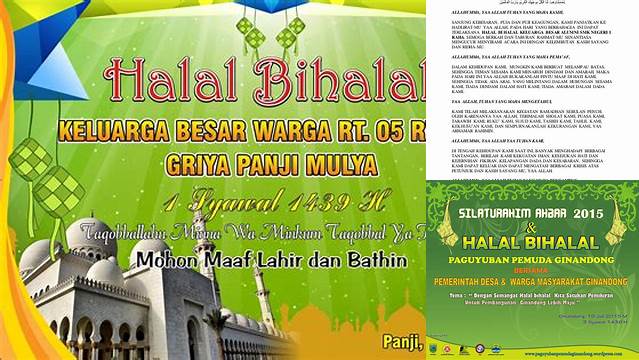 Sambutan Halal Bihalal Idul Fitri