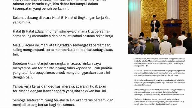 Sambutan Halal Bihalal Idul Fitri