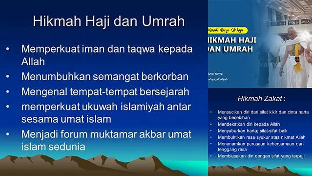 Sebutkan Hikmah Haji Dan Umrah