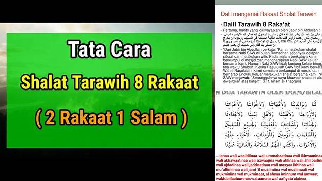 Panduan Shalat Tarawih 8 Rakaat 2 Salam: Tata Cara, Keutamaan, dan Tips Lengkap