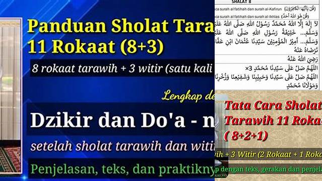 Sholat Tarawih 11 Rokaat