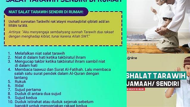 Panduan Lengkap Sholat Tarawih Dirumah Sendiri untuk Bulan Ramadan