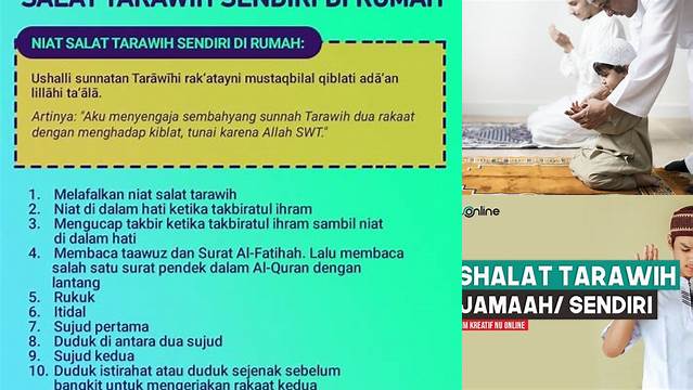 Panduan Lengkap Sholat Tarawih Dirumah Sendiri untuk Bulan Ramadan