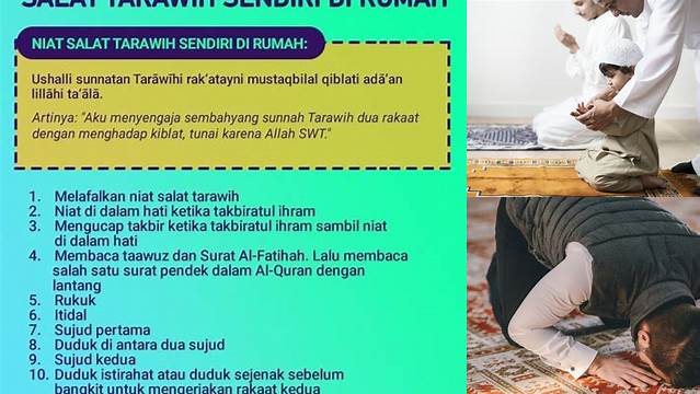 Cara Sholat Tarawih Sendiri di Rumah, Khusyuk dan Berpahala