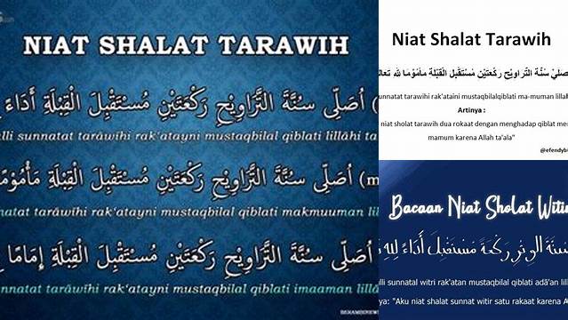 Cara Sholat Witir Niat Tarawih yang Benar