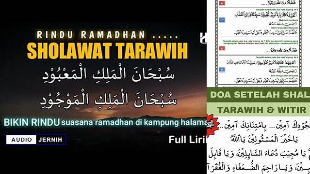 Panduan Sholat Tarawih: Cara Melaksanakan, Keutamaan, dan Doa