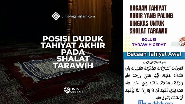 Panduan Tahiyat Akhir Sholat Tarawih: Makna, Manfaat, dan Tata Cara