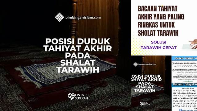 Panduan Lengkap Tahiyat Akhir Tarawih: Doa, Tata Cara, dan Keutamaan