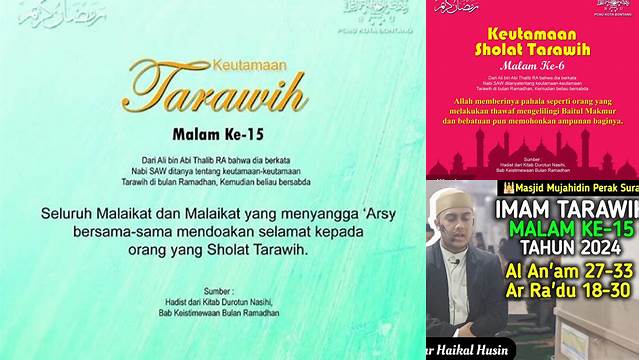 Khussun Malam ke-15: Tips Jaga Kekhusyuan Tarawih