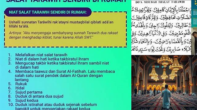 Cara Khusyuk Tarawih Sendiri di Rumah