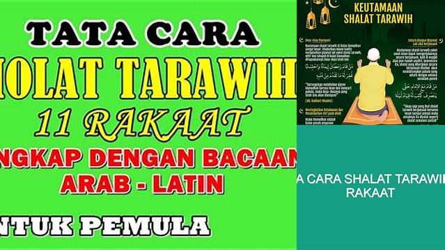 Panduan Lengkap Tata Cara Tarawih 11 Rakaat