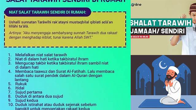 Panduan Lengkap Tata Cara Tarawih Sendirian di Rumah