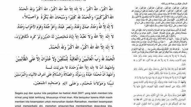 Teks Khutbah Idul Adha Bahasa Arab