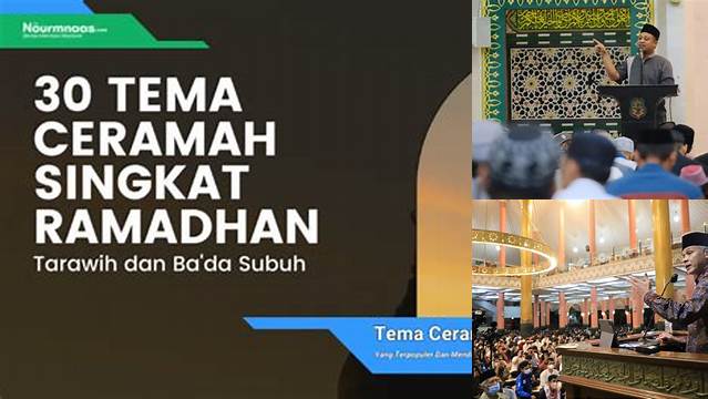 Panduan Memilih Tema Ceramah Tarawih yang Menarik dan Bermakna