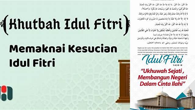 Tema Khutbah Idul Fitri