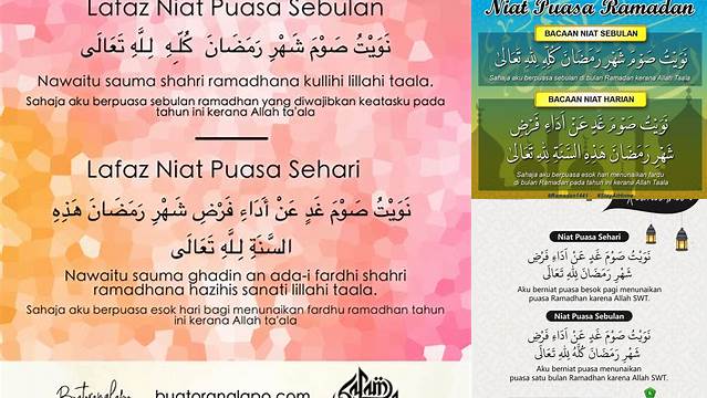 Tuliskan Niat Puasa Ramadhan