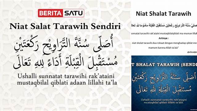 Panduan Lengkap Bacaan Niat Salat Tarawih