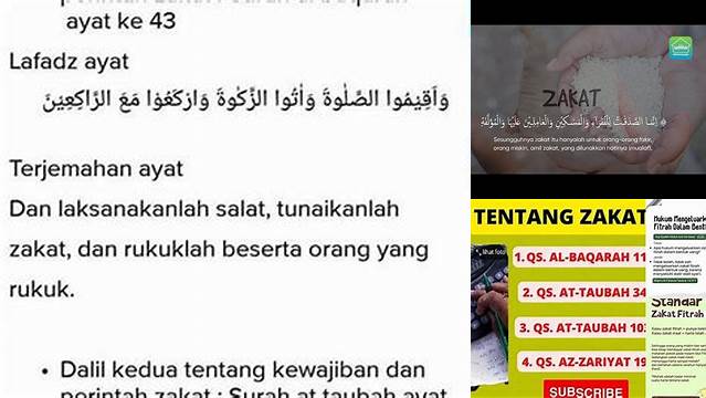 Tuliskan Salah Satu Ayat Perintah Zakat yang Mudah Dipahami