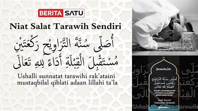 Pahami Makna: Tulislah Niat Salat Tarawih Berikut Artinya