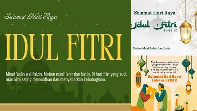 Ucapan Balasan Hari Raya Idul Fitri