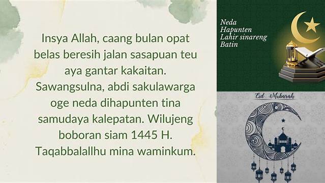 Ucapan Idul Fitri Bahasa Sunda