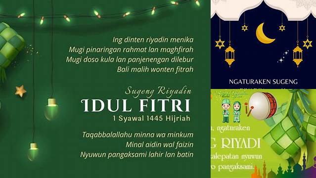 Ucapan Selamat Idul Fitri Bahasa Jawa