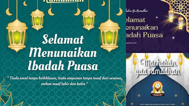 Ucapan Selamat Menunaikan Ibadah Puasa