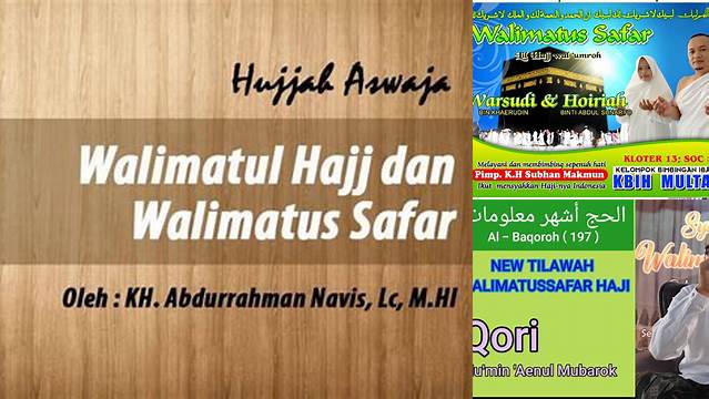 Walimatussafar Haji Artinya