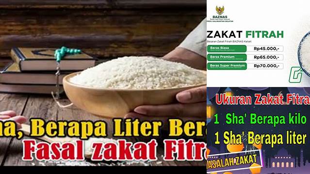 Cara Tepat Hitung Zakat Fitrah: Berapa Liter Beras yang Wajib Dikeluarkan?