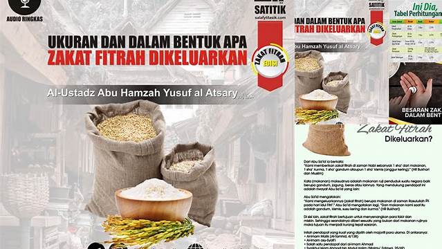 Cara Tepat Menyalurkan Zakat Fitrah: Zakat Fitrah Dikeluarkan Dalam Bentuk Apa?